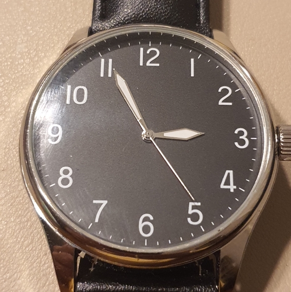 FMD Other - 10/$20 FMDJO123 Silver/Black Leather Men's Watch